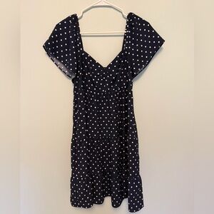 Draper James Navy Polka Dot Dress
